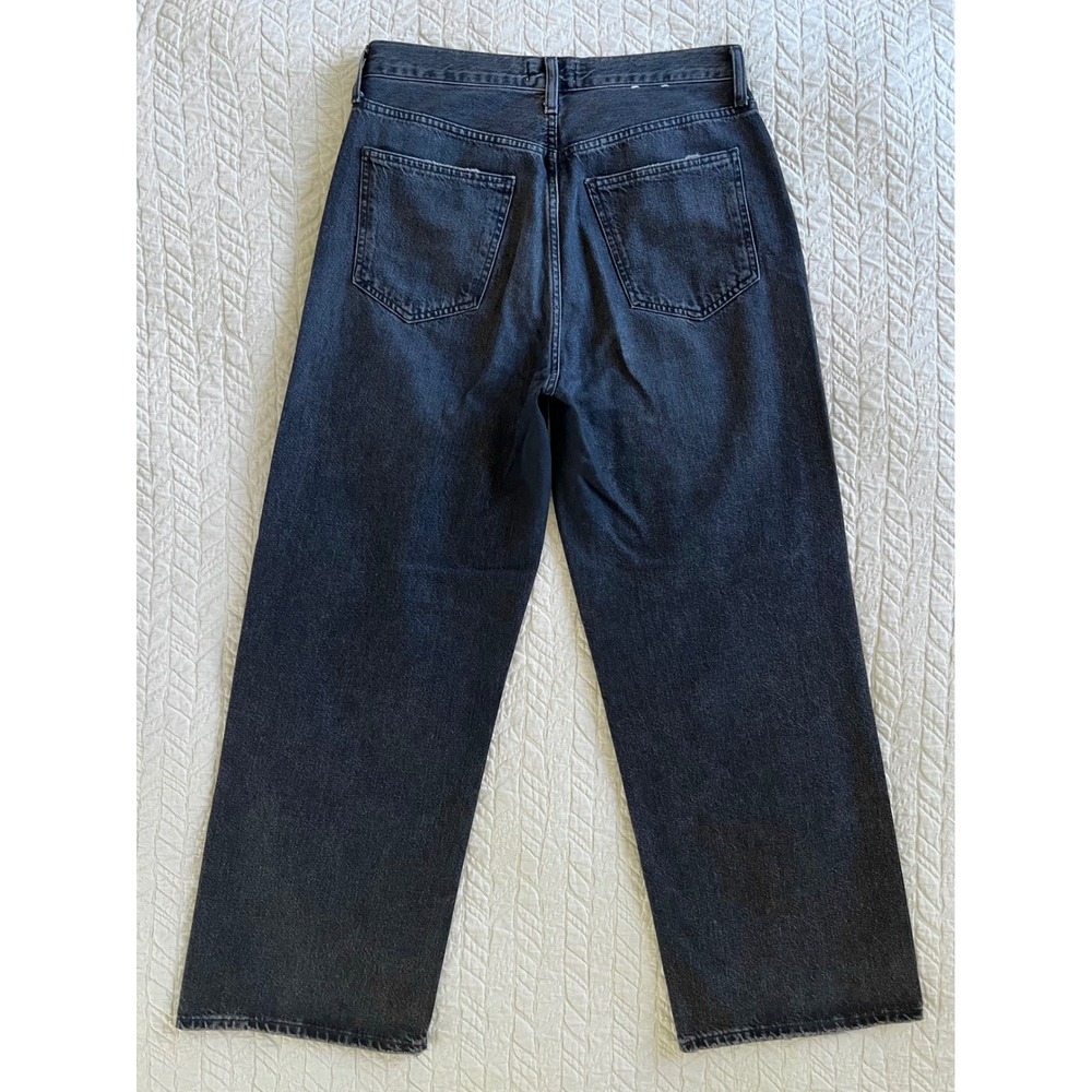 AGOLDE Low Slung Baggy 27 Paradox Faded Black Wide Leg Jeans - Picture 4 of 8